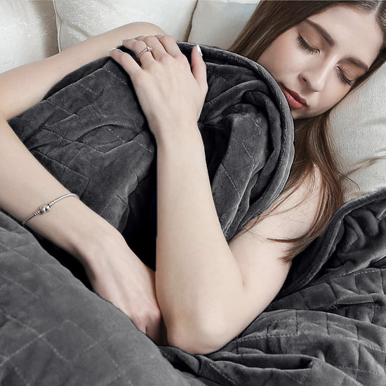 Verzwaarde Deken voor Volwassenen - Flanellen Fleece Grijs 05