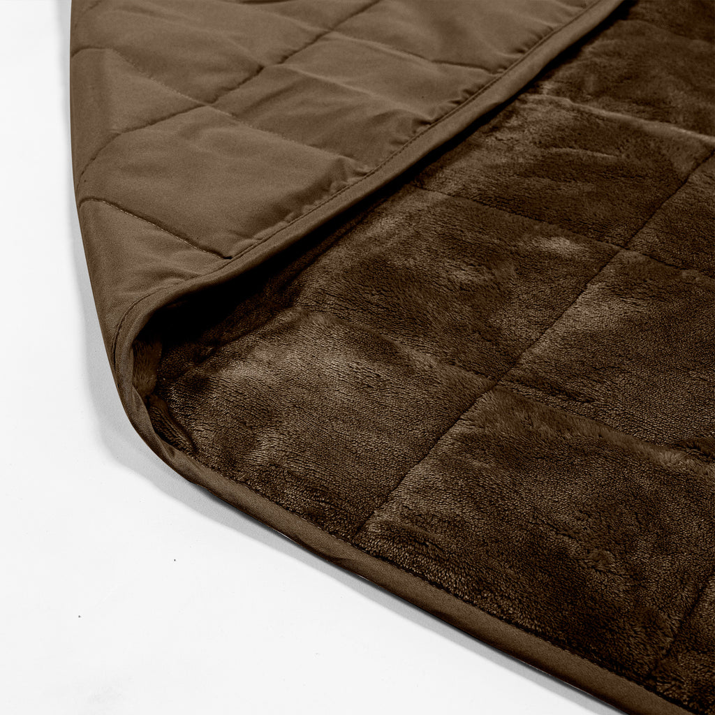 Verzwaarde Deken voor Volwassenen - Flanellen Fleece Grijsbruin 02
