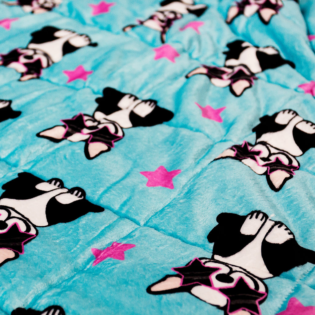 Verzwaarde Deken voor Kinder - Flanellen Fleece Mopshond 04