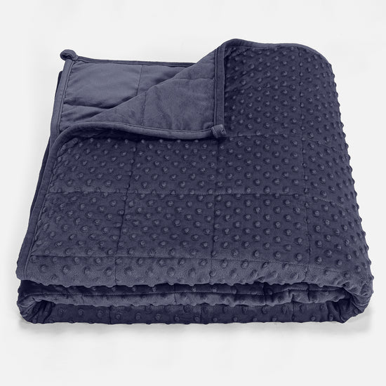 Verzwaarde Deken voor Volwassenen - Minky Dot Donker blauw 01