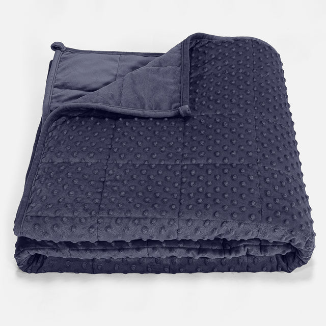 Verzwaarde Deken voor Volwassenen - Minky Dot Donker blauw 01