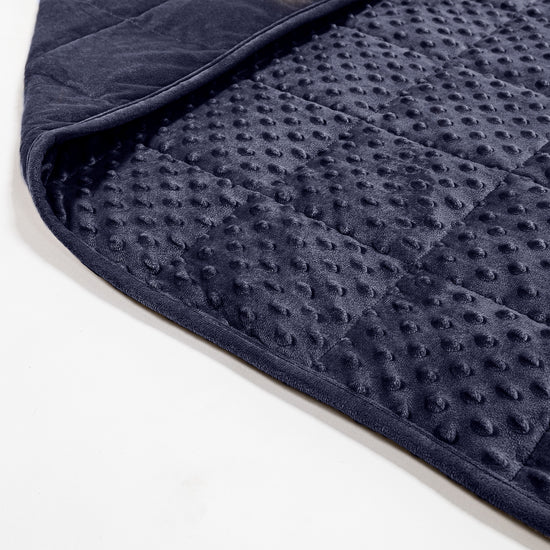 Verzwaarde Deken voor Volwassenen - Minky Dot Donker blauw 02