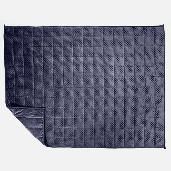 Verzwaarde Deken voor Volwassenen - Minky Dot Donker blauw 01