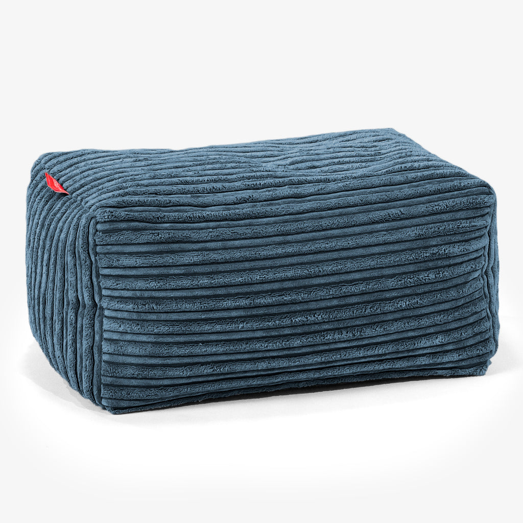 Voetenbank Poef - Corduroy Marineblauw 01