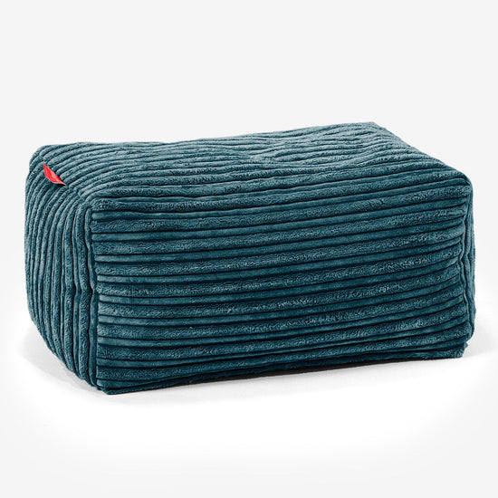 Voetenbank Poef - Corduroy Teal 01