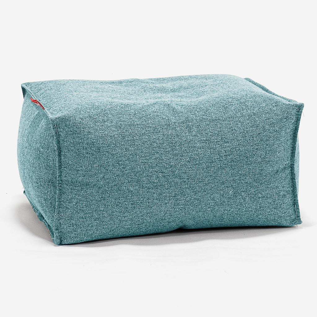 Voetenbank Poef - Interalli Wol Aqua 01