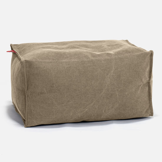 Voetenbank Poef - Stonewashed Kaki 01