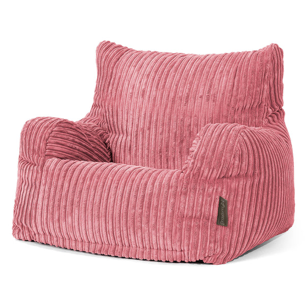 Zitbankfauteuil voor Tieners 6-14 jaar oud - Corduroy Koraal 01