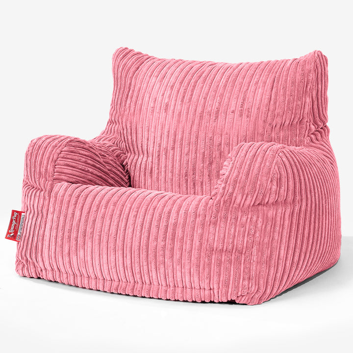 Zitbankfauteuil voor Tieners 6-14 jaar oud - Corduroy Koraal 02