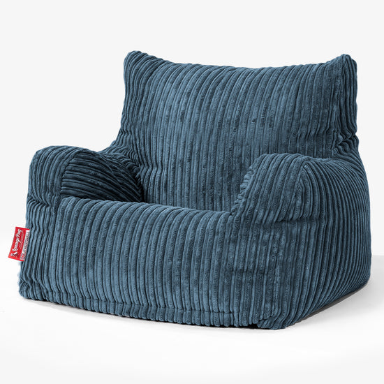 Zitbankfauteuil voor Tieners 6-14 jaar oud - Corduroy Marineblauw 02