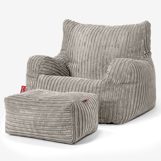 Zitbankfauteuil voor Tieners 6-14 jaar oud - Corduroy Mink 03