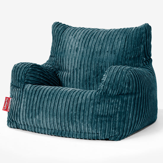 Zitbankfauteuil voor Tieners 6-14 jaar oud - Corduroy Teal 02