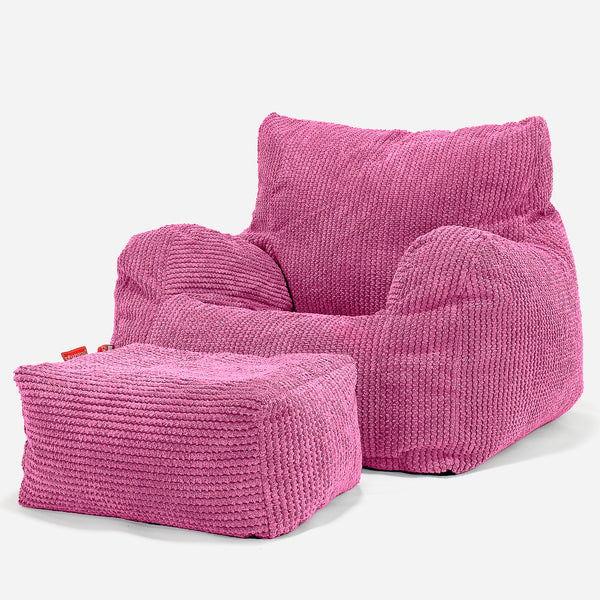 Zitbankfauteuil voor Tieners 6-14 jaar oud - Pompom Roze 01