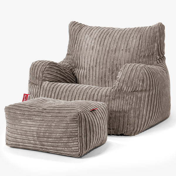 Josephine Zitzak Fauteuil - Corduroy Beigegrijs 01