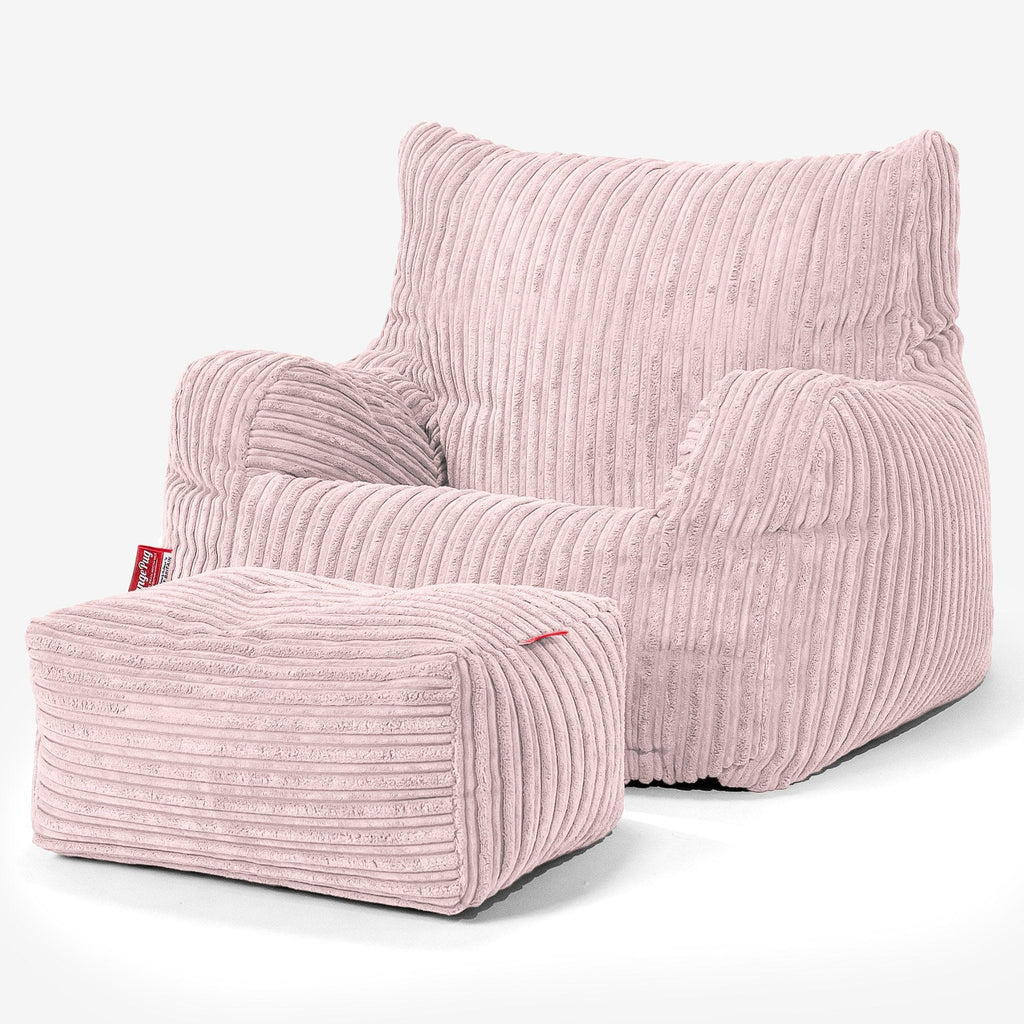 Zitzak Fauteuil - Corduroy Blozen Roze 02