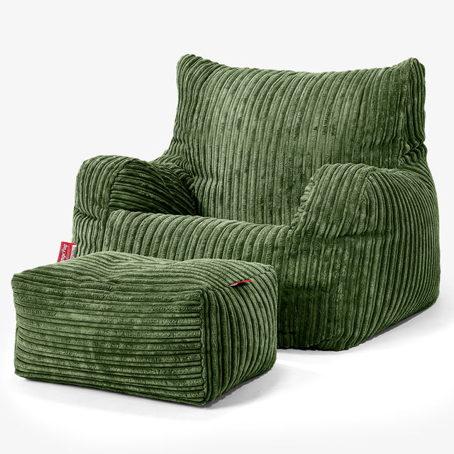 Josephine Zitzak Fauteuil - Corduroy Bosgroen 02