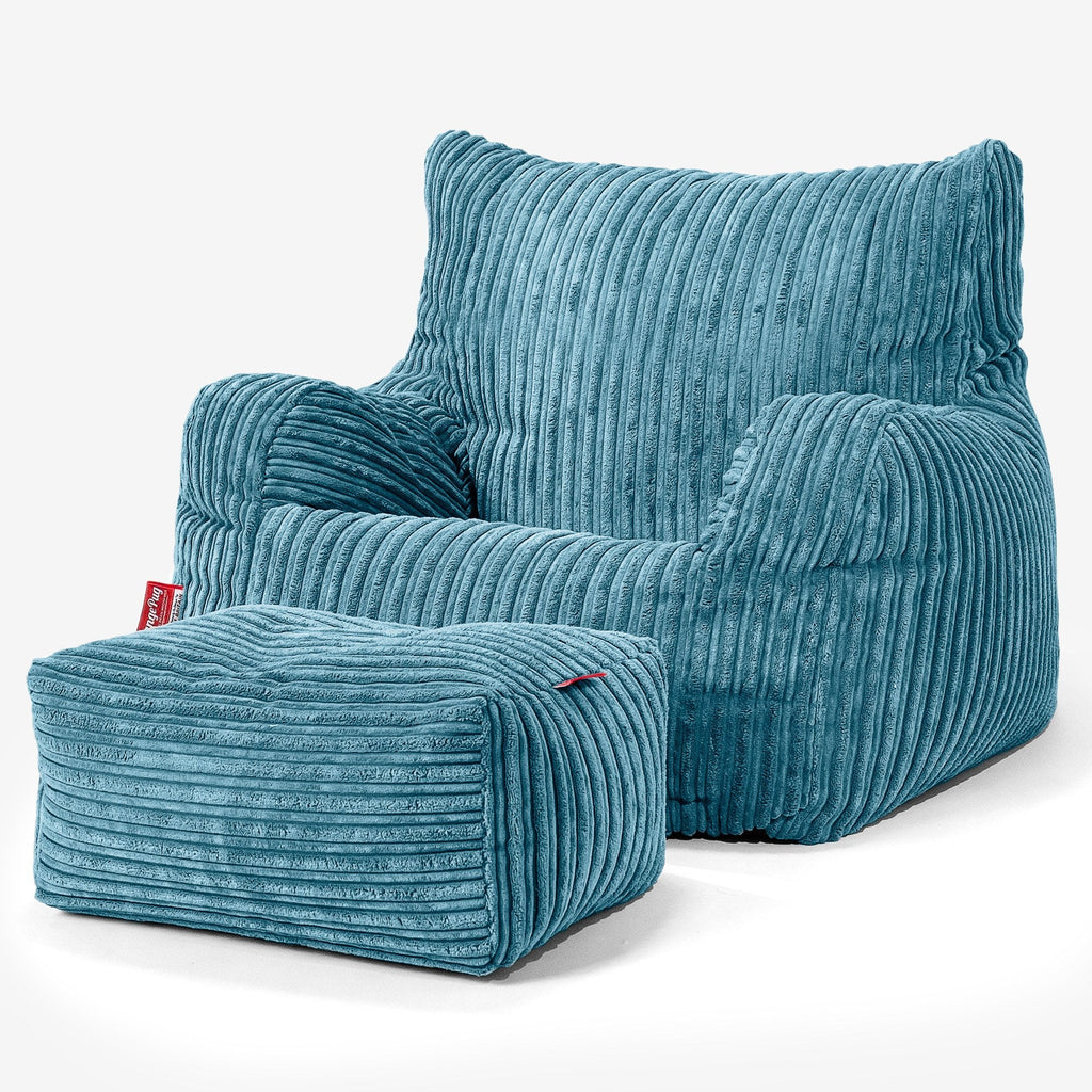 Zitzak Fauteuil - Corduroy Petrol 02