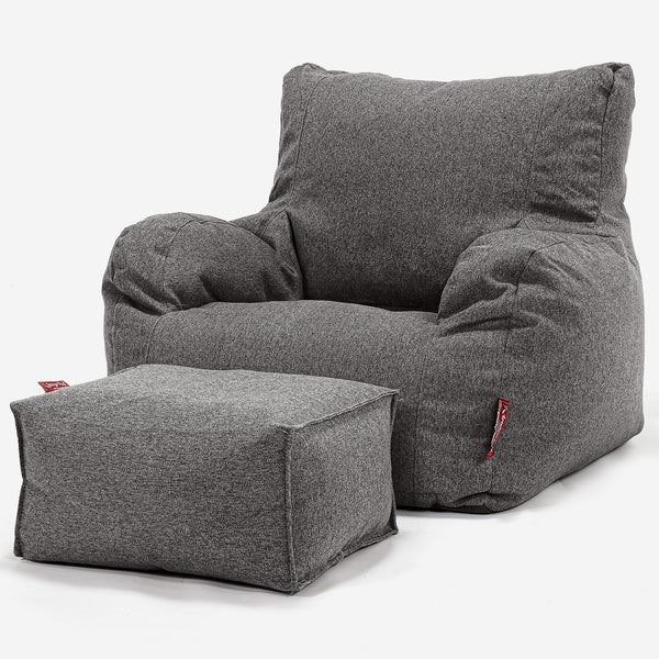Zitzak Fauteuil - Interalli Wol Grijs 01