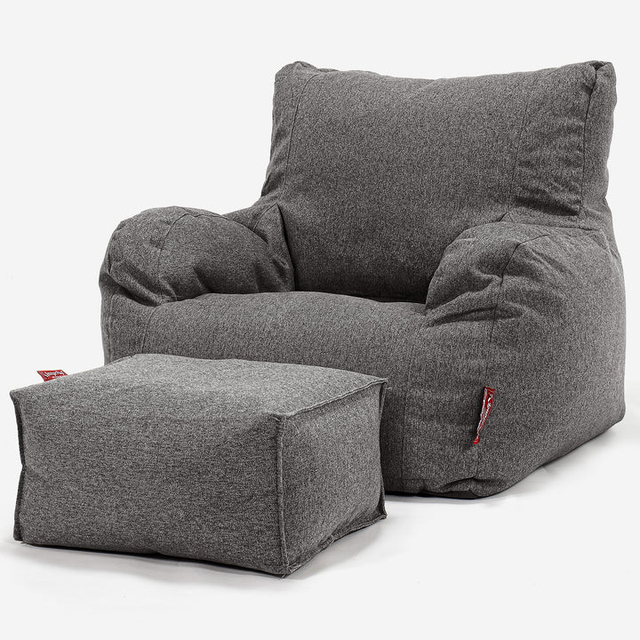 Zitzak Fauteuil - Interalli Wol Grijs 02