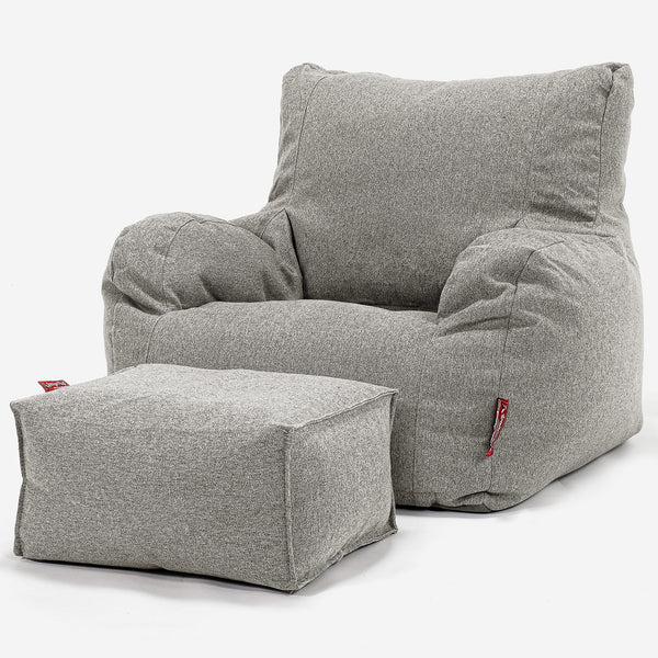 Zitzak Fauteuil - Interalli Wol Zilver 01
