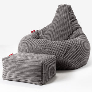 Zitzak Gaming Stoel - Corduroy Graphite Grijs