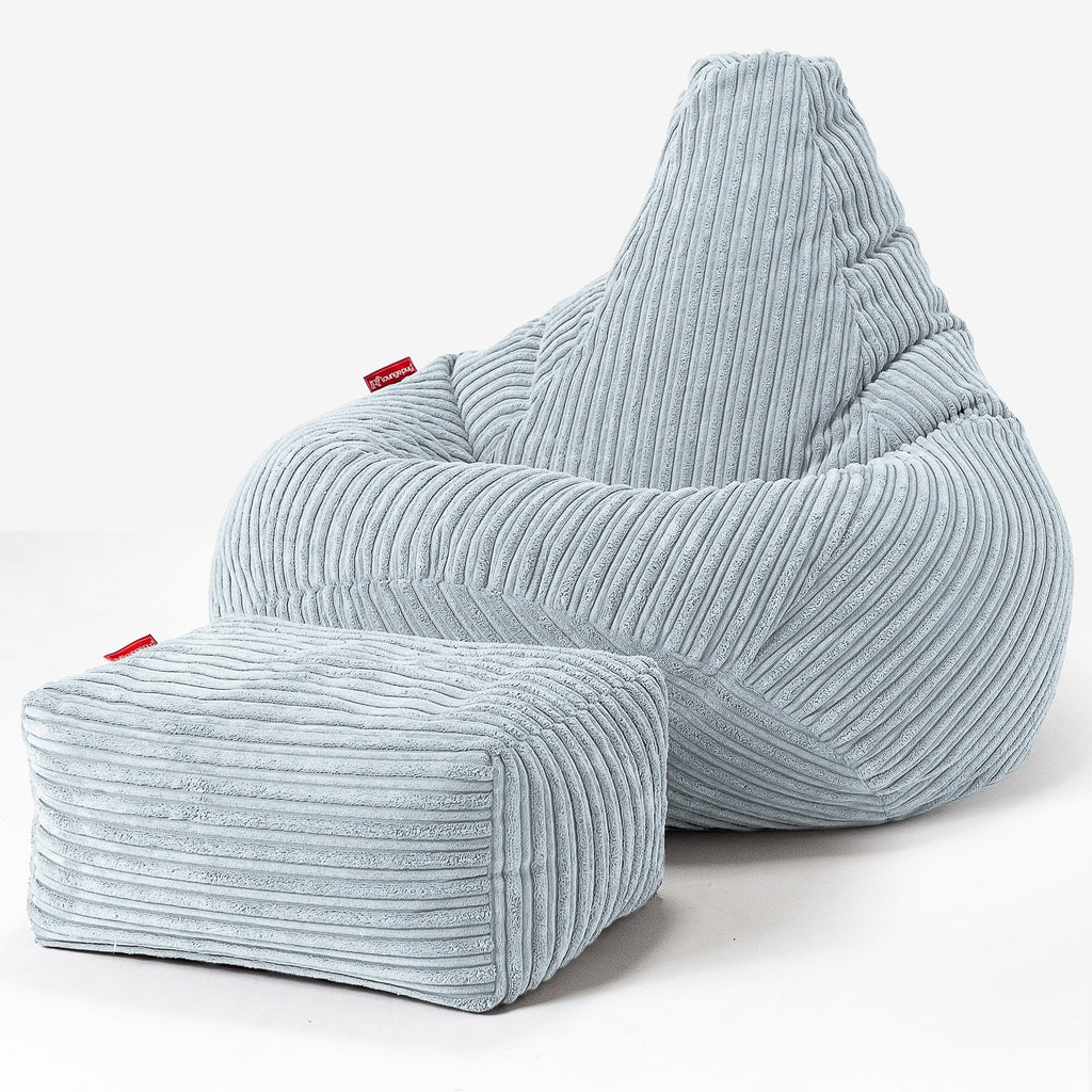 Zitzak Gaming Stoel - Corduroy Baby Blauw 01