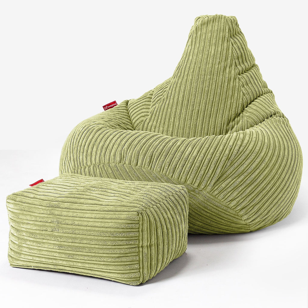 Zitzak Gaming Stoel - Corduroy Limoengroen 01