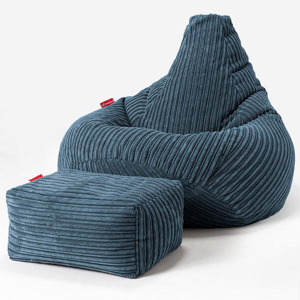 Zitzak Gaming Stoel - Corduroy Marineblauw 01