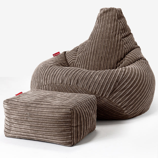 Zitzak Gaming Stoel - Corduroy Mocha Bruin 01