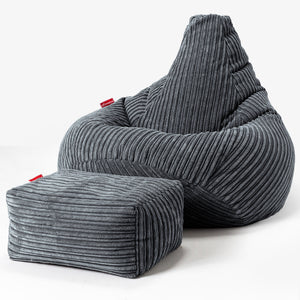 Zitzak Gaming Stoel - Corduroy Leisteengrijs