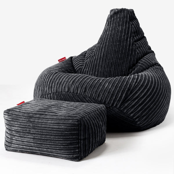 Zitzak Gaming Stoel - Corduroy Zwart 01