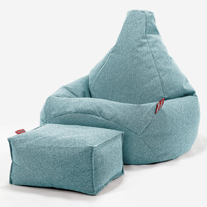 Zitzak Gaming Stoel - Interalli Wol Aqua