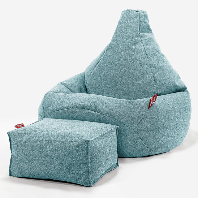 Zitzak Gaming Stoel - Interalli Wol Aqua 01