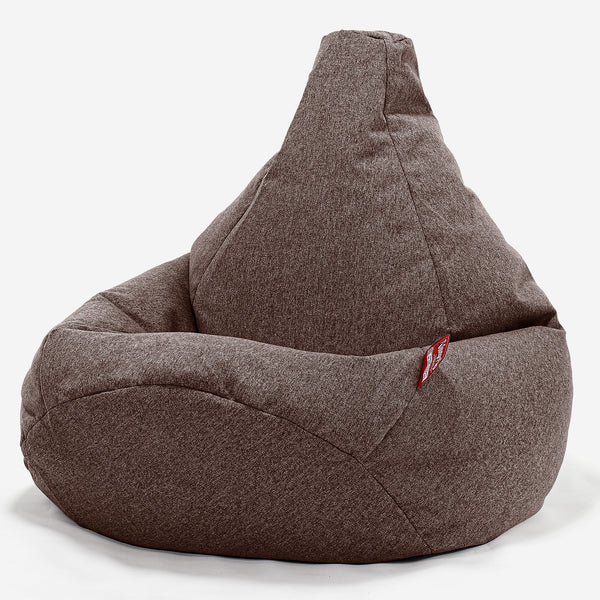 Zitzak Gaming Stoel - Interalli Wol Bruin 01