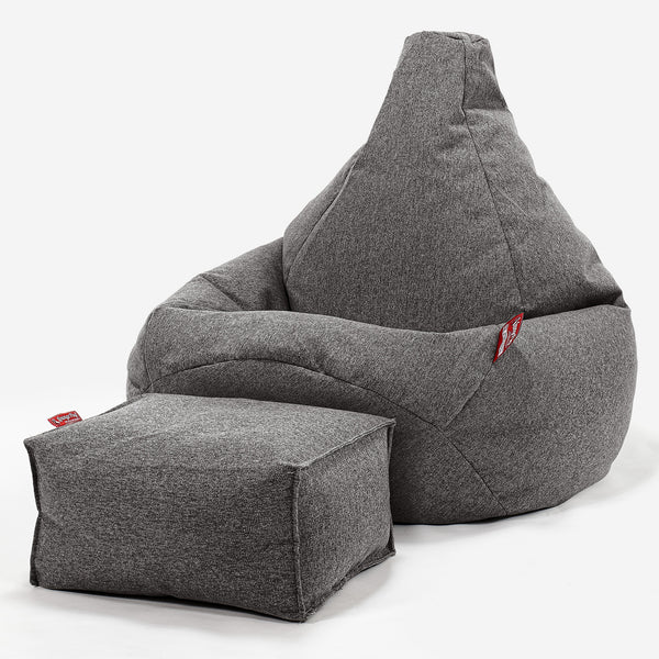 Zitzak Gaming Stoel - Interalli Wol Grijs 01
