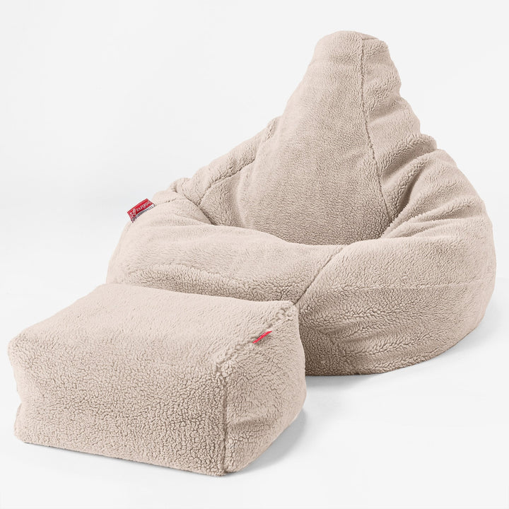 Lounge Pug, Klassieke Zitzak Stoel, Poef, Ultra Pluche Corduroy Mink- Big Bertha Original NL Lounge Pug, Klassieke Zitzak Stoel, Poef, Ultra Pluche Corduroy Mink- Big Bertha Original NL