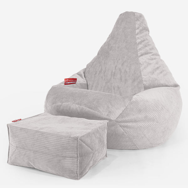 Zitzak Gaming Stoel - Ribfluweel Steen 01