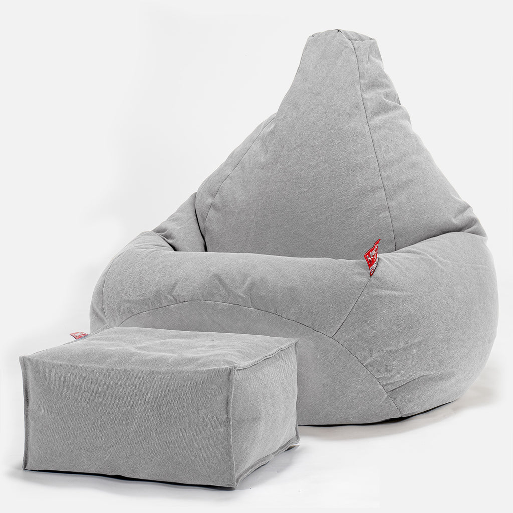 Zitzak Gaming Stoel - Stonewashed Pewter 01