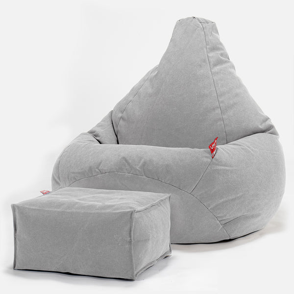 Zitzak Gaming Stoel - Stonewashed Pewter 01
