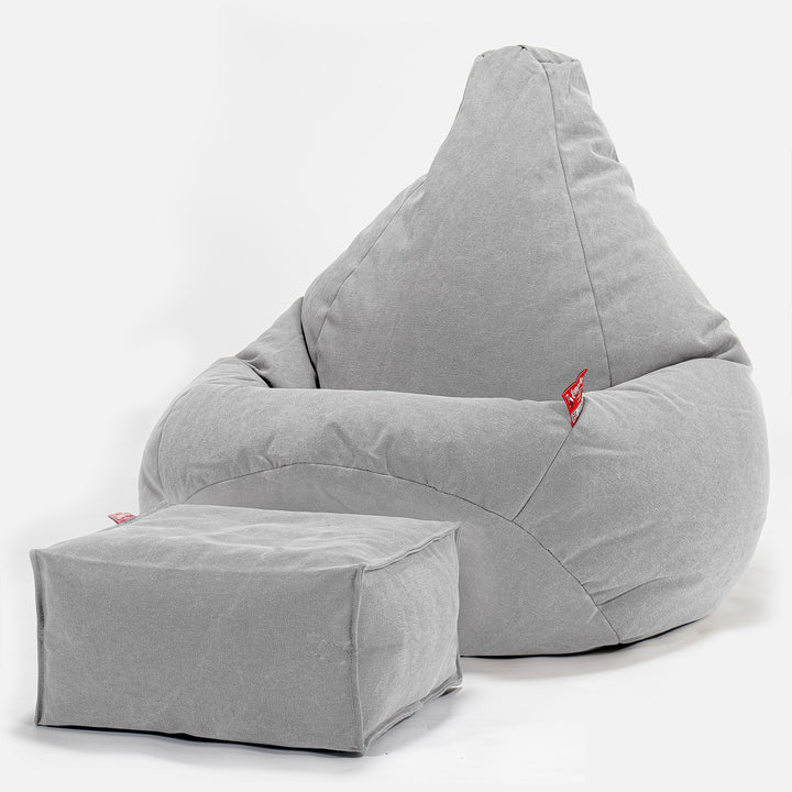 Zitzak Gaming Stoel - Stonewashed Pewter 01