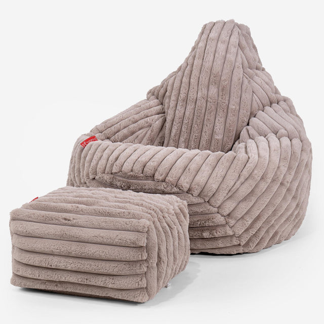 Zitzak Gaming Stoel - Ultra Pluche Corduroy Mink 01