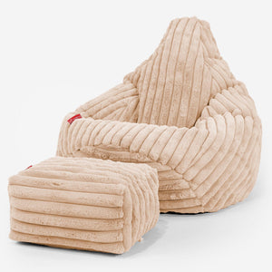 Zitzak Gaming Stoel - Ultra Pluche Corduroy Perzik