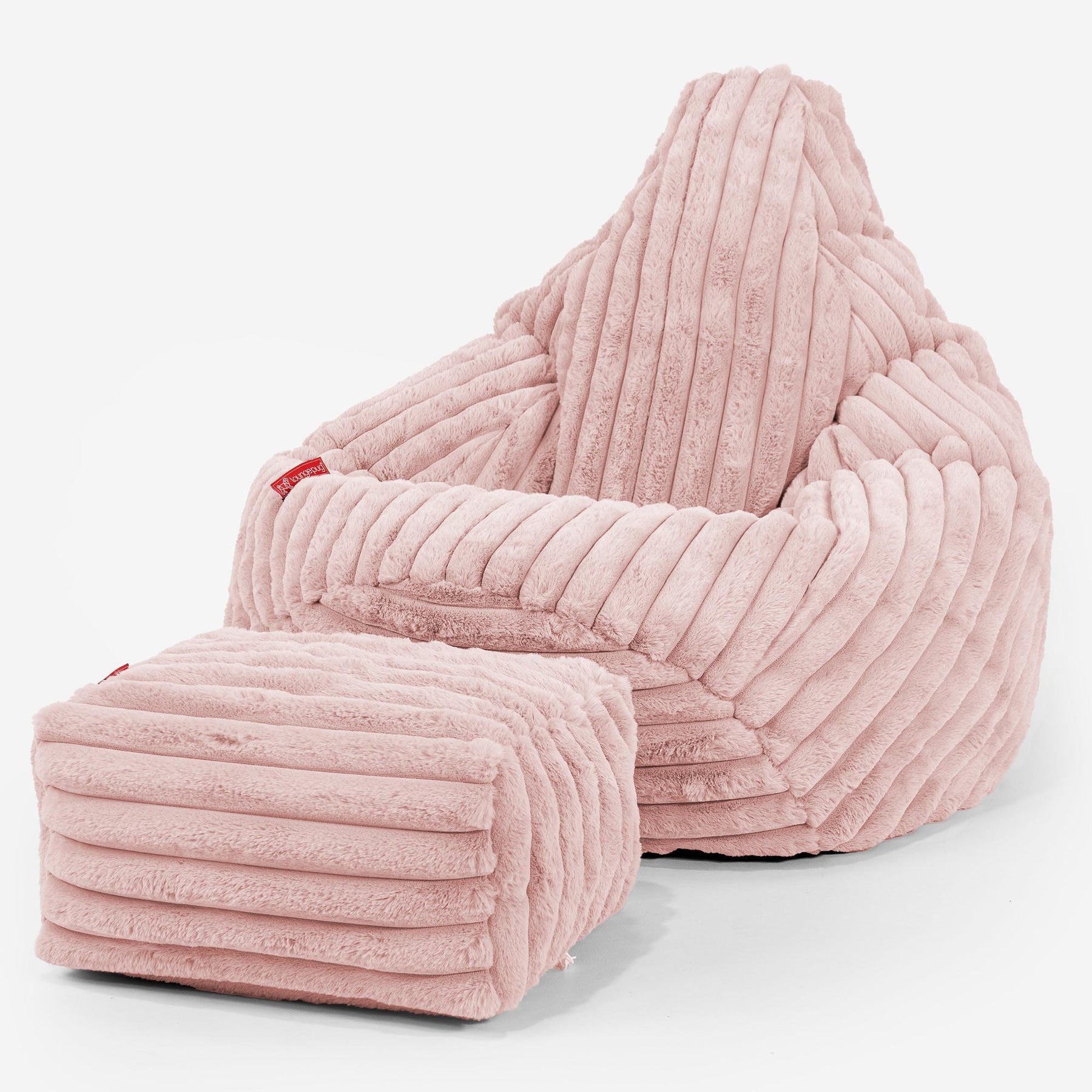 Lounge Pug®, Zitzak Fauteuil Poef, Corduroy Blozen Roze– Big Bertha Lounge Pug®, Zitzak Fauteuil Poef, Corduroy Blozen Roze– Big Bertha