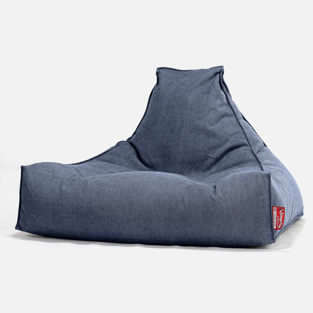 Zitzak Stoel - Stonewashed Marineblauw 01
