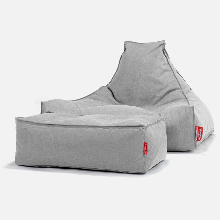 Zitzak Stoel - Stonewashed Pewter 02