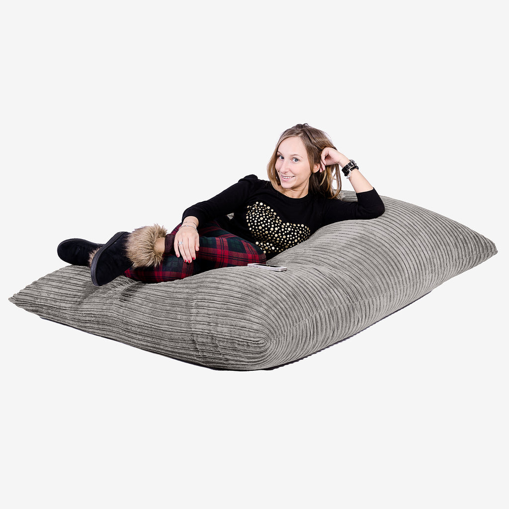 Zitzak Vloerkussen XL - Corduroy Graphite Grijs 04