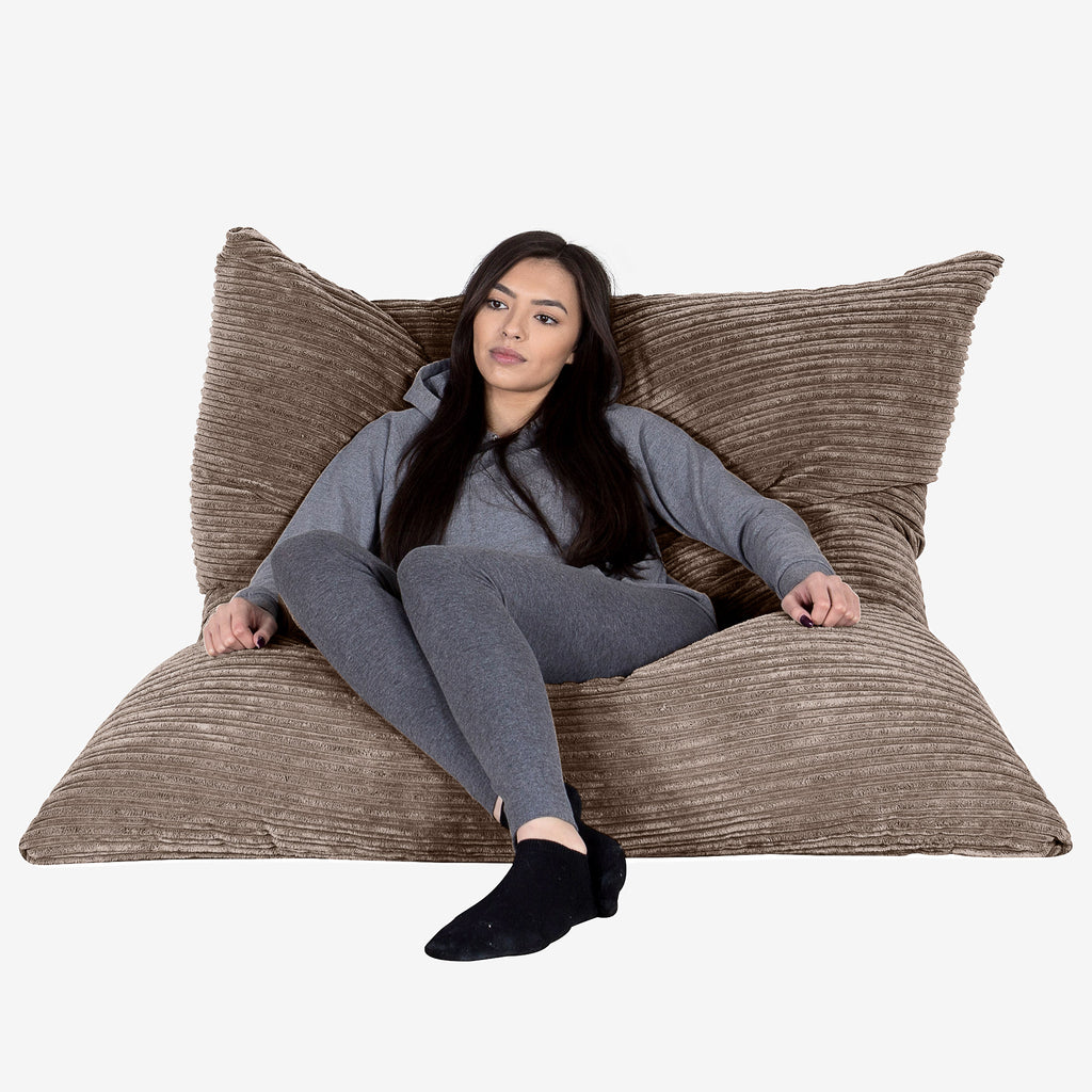 Zitzak Vloerkussen XL - Corduroy Mocha Bruin 02