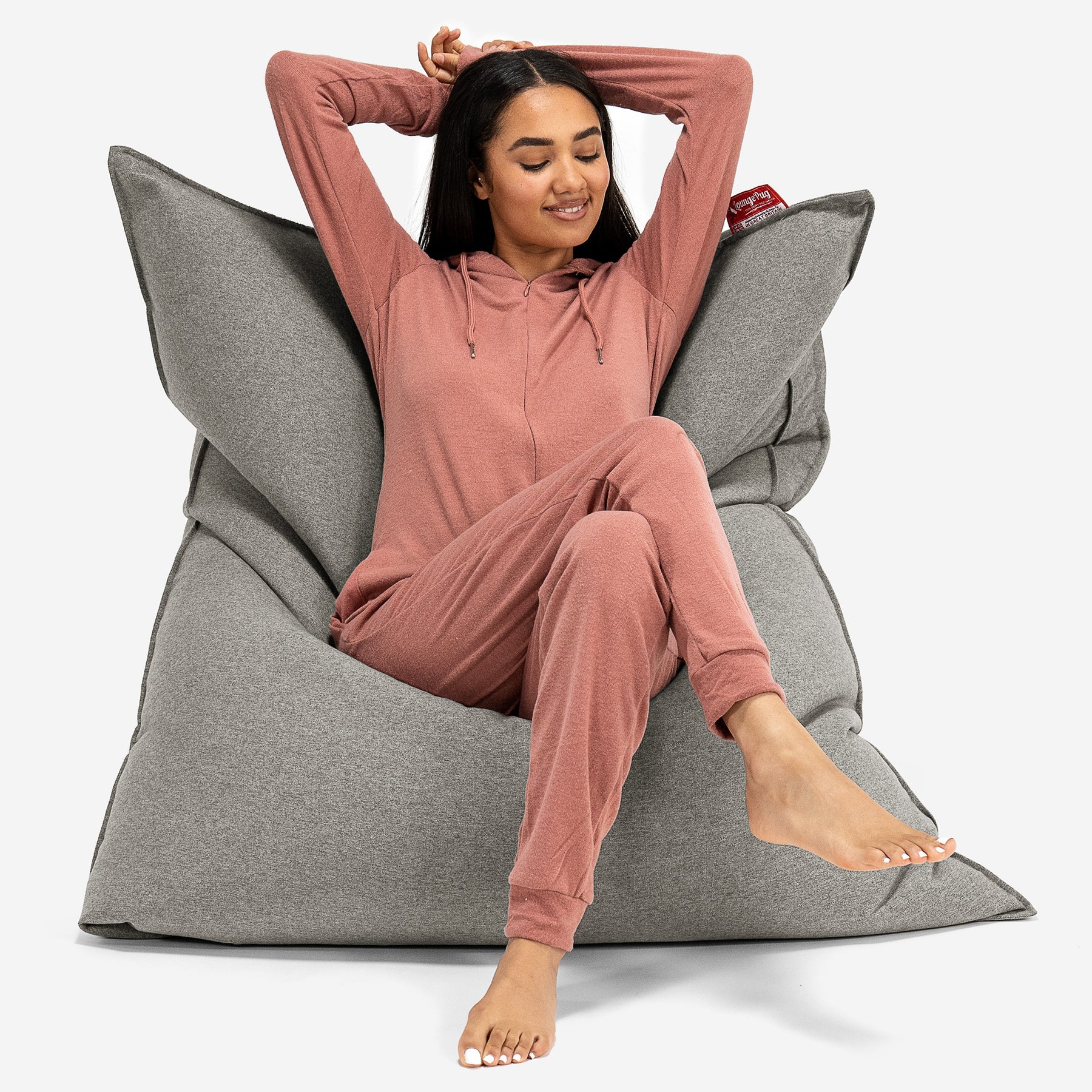 Chilly Pilley® Zitzak Van Corduroy Met EPS Vulling Zitkussen Gamingkussen Vele Kleuren 85x125 Grijs 2724078624