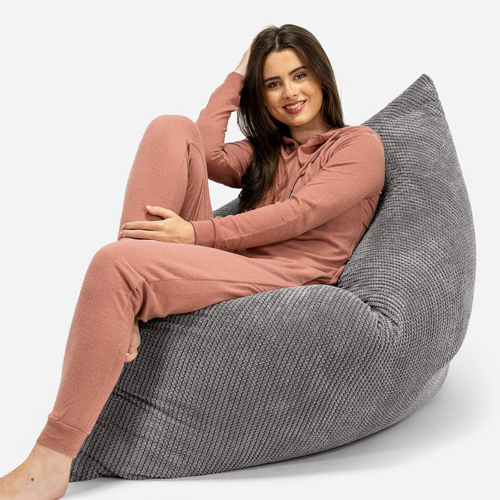 Zitzak Vloerkussen XL - Pompom Antraciet 04