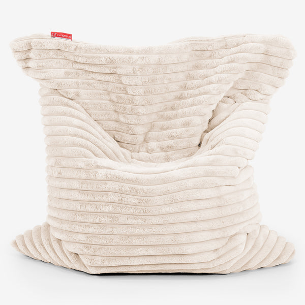 Zitzak Vloerkussen XL - Ultra Pluche Corduroy Crème 01